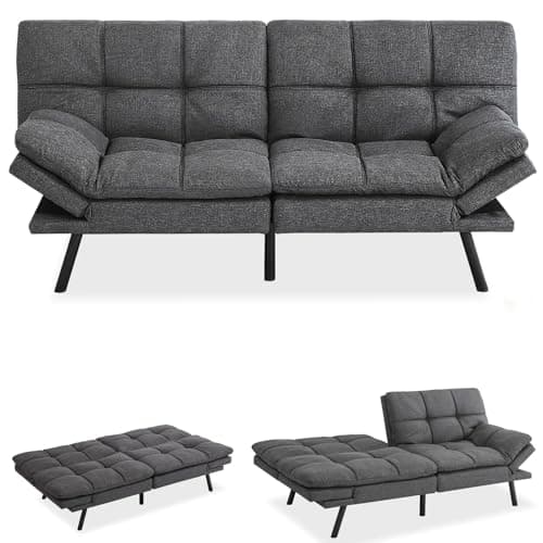 Memory Foam Futon Sofa Bed for Compact Living Spaces