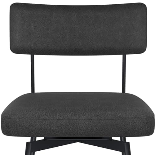 Set of 2 Modern Swivel Bar Stools with Cushion Backs