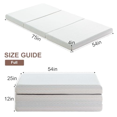 4 Inch Foldable Memory Foam Trifold Toddler Bed Mattress