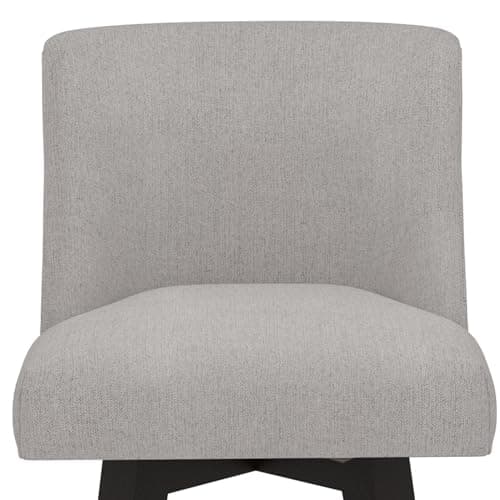 360°Swivel Bar Stools Set of 2 with Thicken Cushion Back, Fabric Upholstered, White