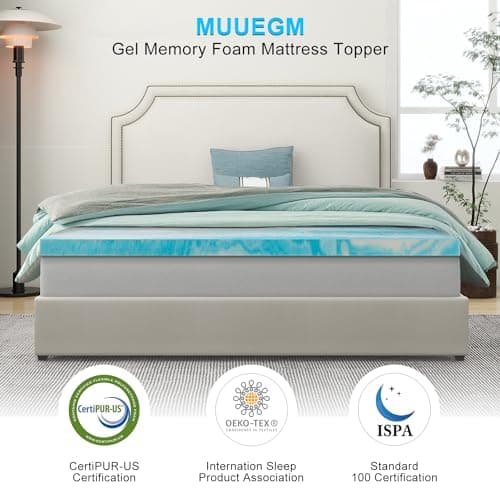 3 Memory Foam Mattress Topper, Full Size, Gel Infused, Cooling, Ventilated, Breathable, Blue, Back Pain Relief