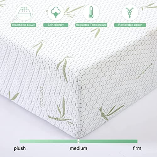 Green Tea Gel Infused Memory Foam Mattress, Medium Firm, California King Size, CertiPUR-US Certified