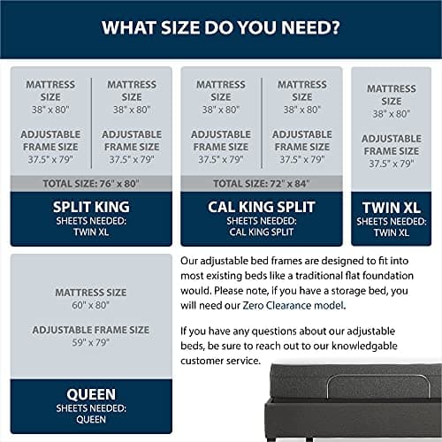 Adjustable Queen Bed Frame with Storage, Massage, Zero G, USB Charging, and Wireless Remote