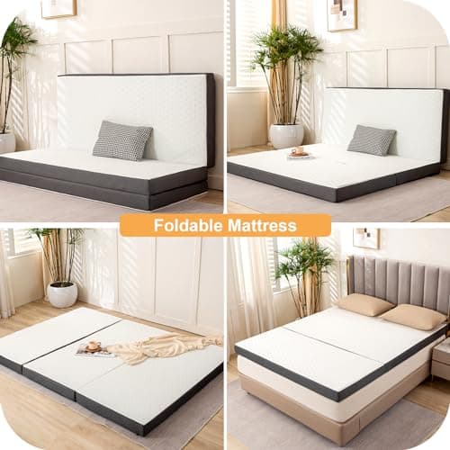 Portable Tri-folding Memory Foam Mattress - Twin Size