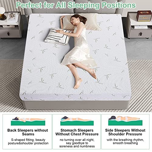 Green Tea Gel Infused Memory Foam Mattress, Medium Firm, California King Size, CertiPUR-US Certified