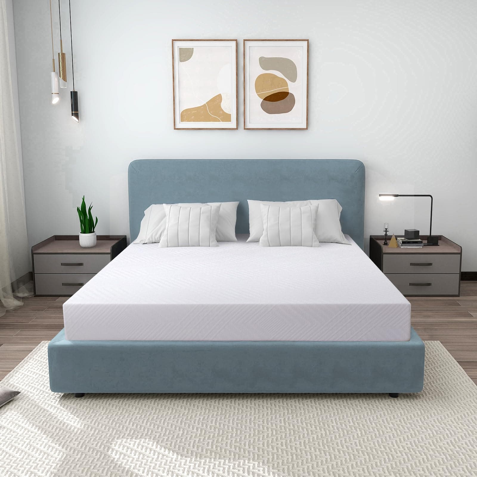 Green Tea Gel Infused Memory Foam Twin Mattress, Cooling Sleep & Pressure Relief