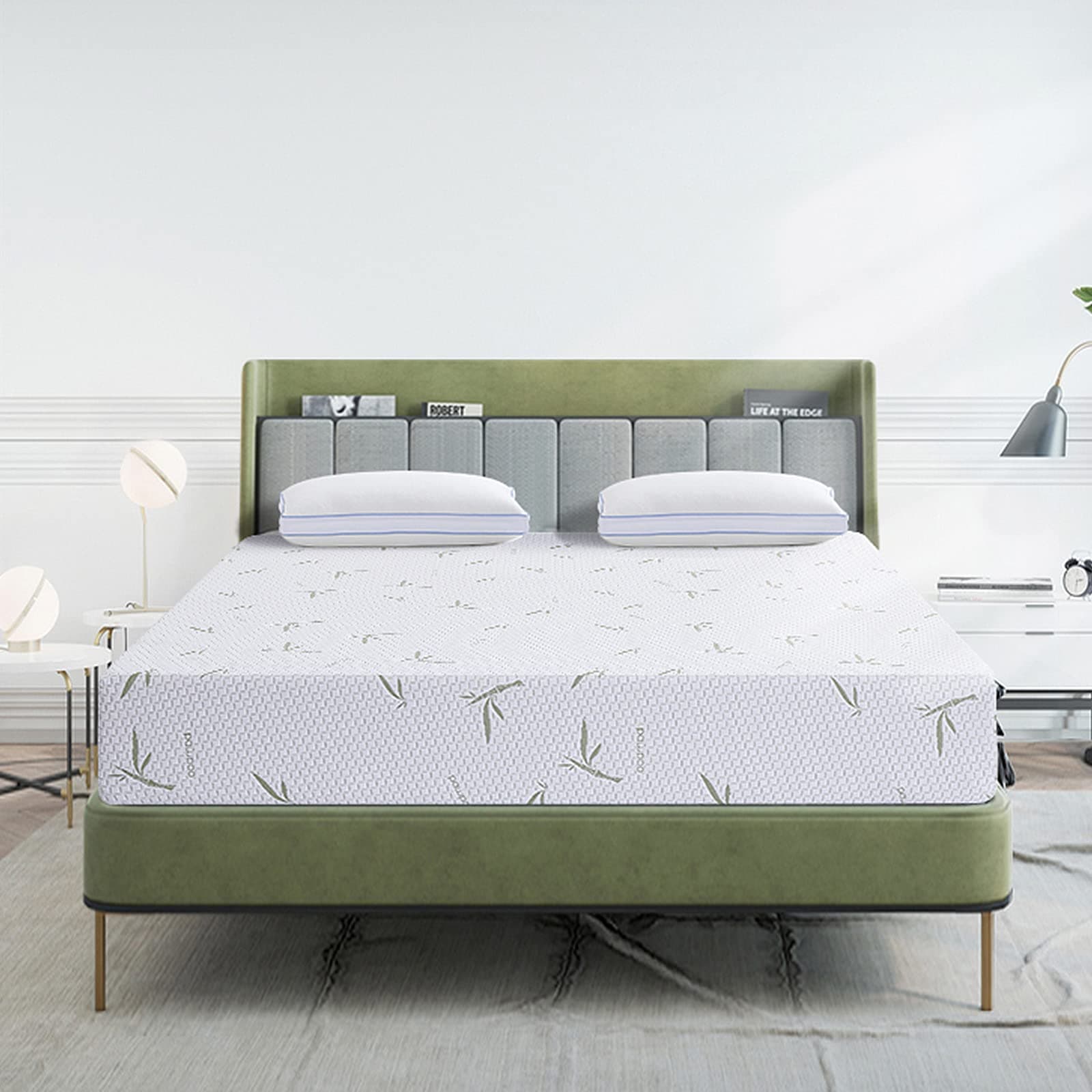 Cooling Gel Memory Foam Twin XL Mattress with Bamboo Cover, 8 Inch
