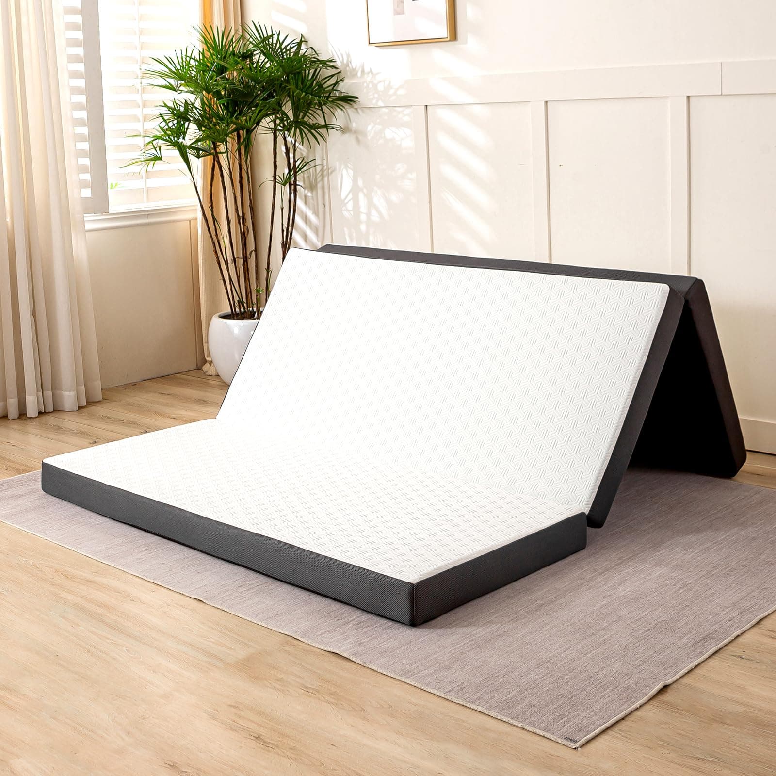 Portable Tri-folding Memory Foam Mattress - Twin Size